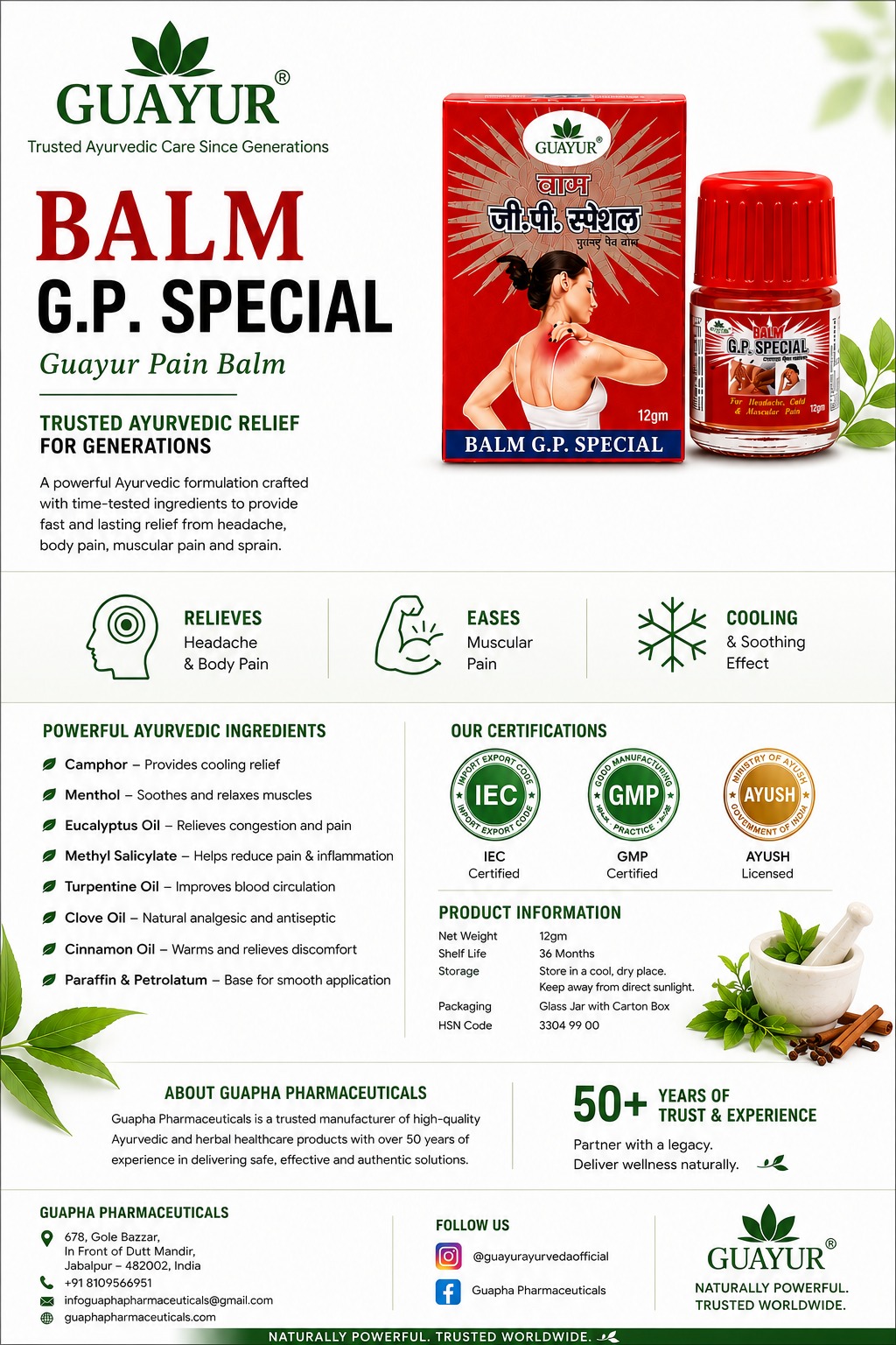 Premium G.P. Special Balm - Complete Pain Relief